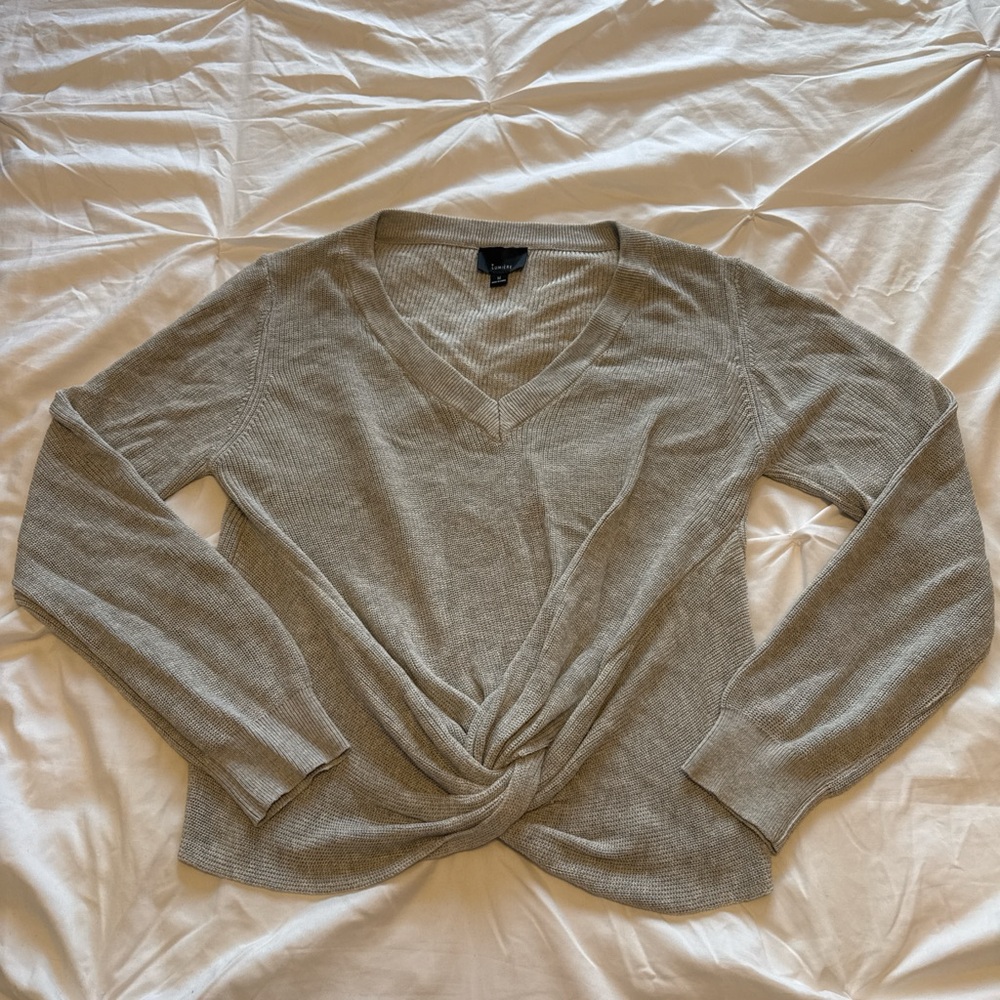 NanaMacs Gray V-Neck Sweater